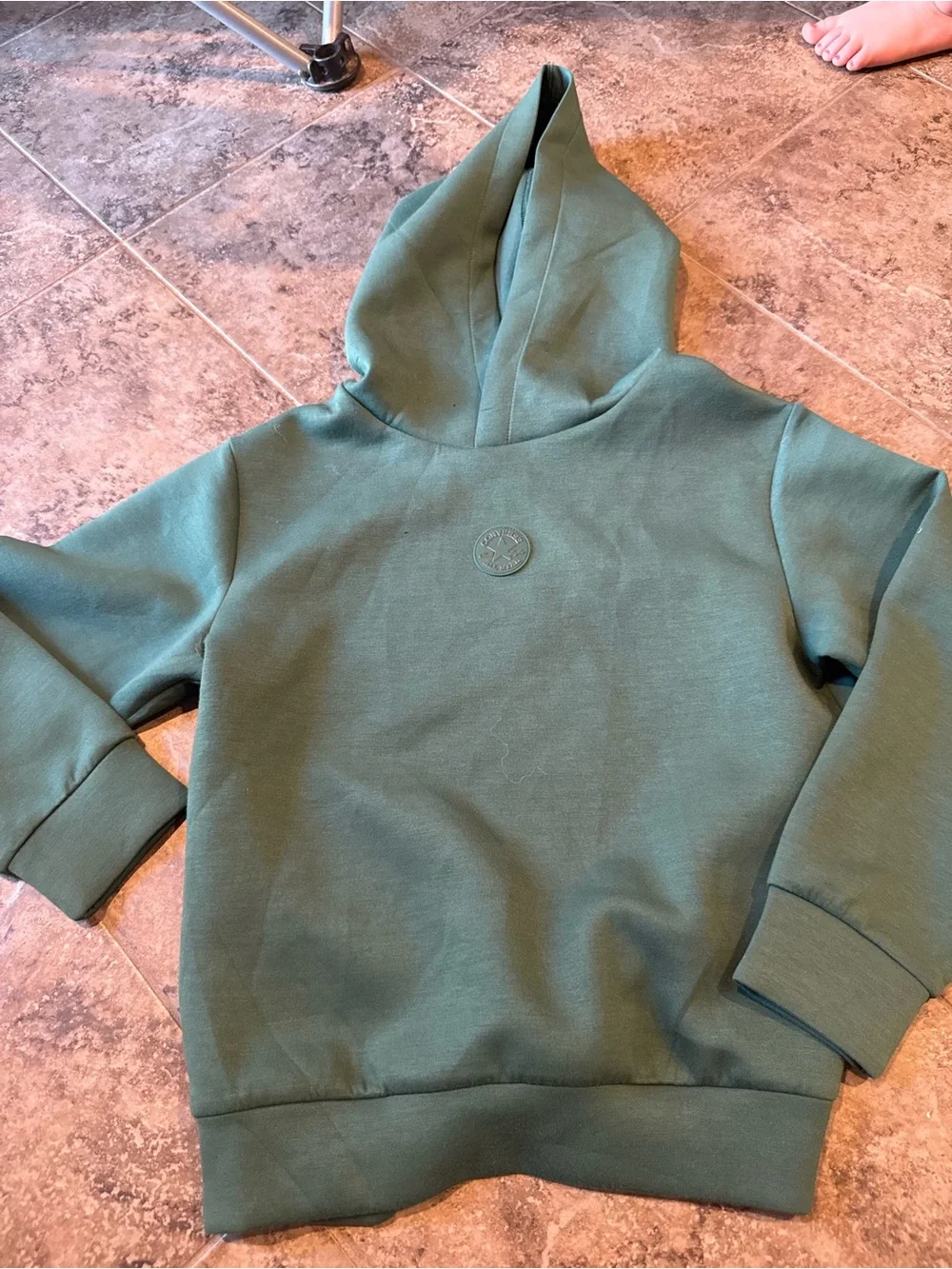 💝 NWOT Kids Green converse Hooded Sweatshirt
